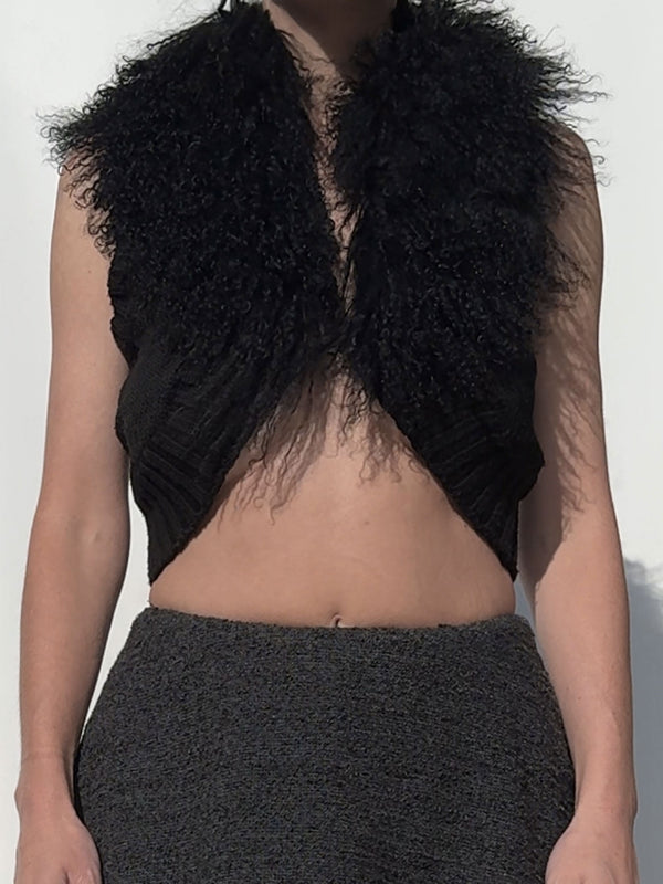 PELLESSIMO PARIS TIBETAN LAMB FUR VEST