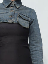 ANN VALERIE HASH DENIM CROP