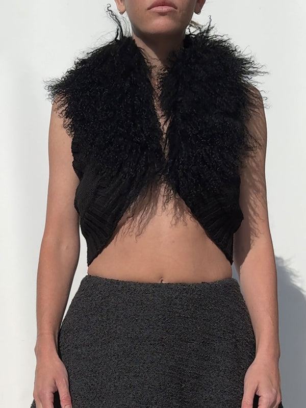 PELLESSIMO PARIS TIBETAN LAMB FUR VEST