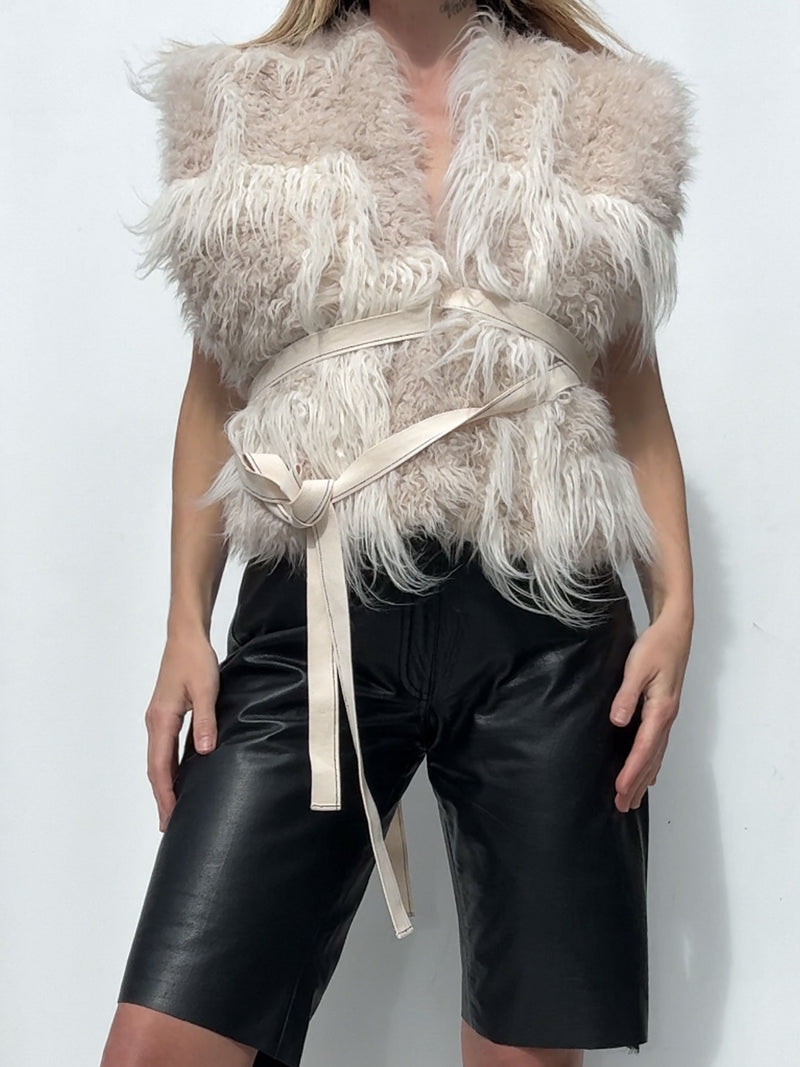 HELMUT LANG FAUX FUR VEST