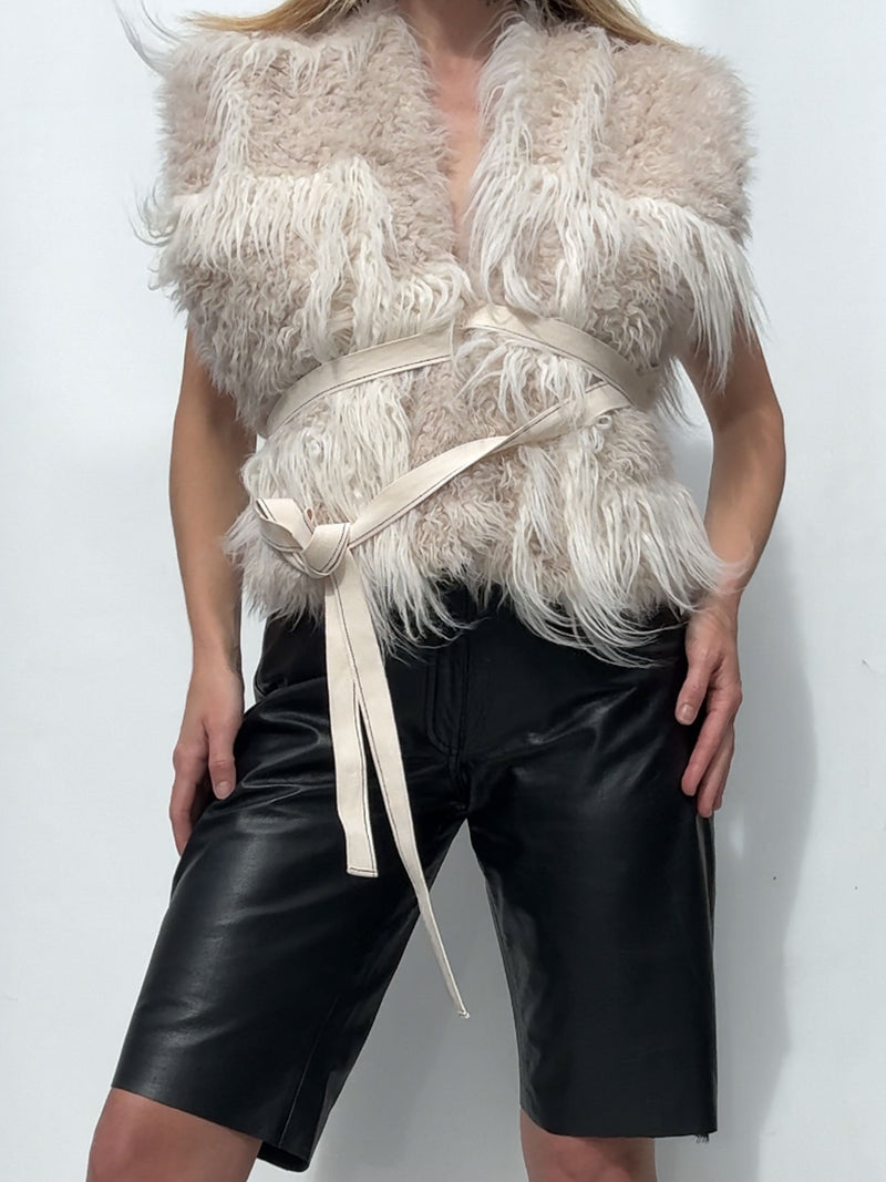 HELMUT LANG FAUX FUR VEST