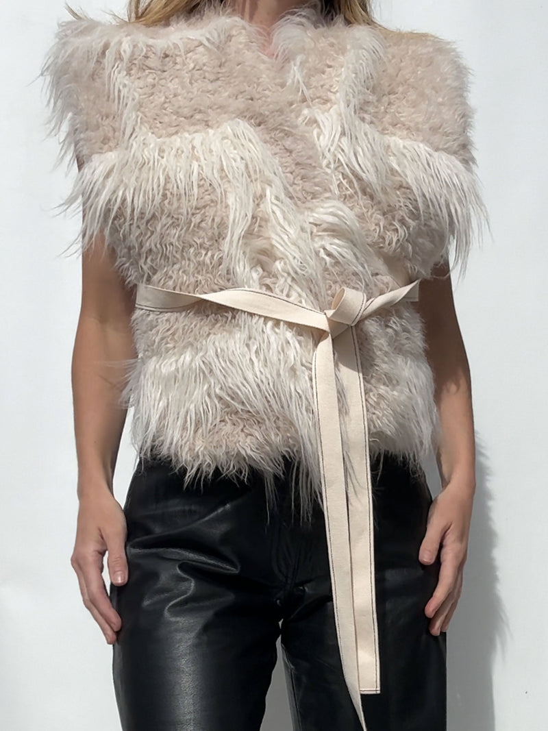 HELMUT LANG FAUX FUR VEST