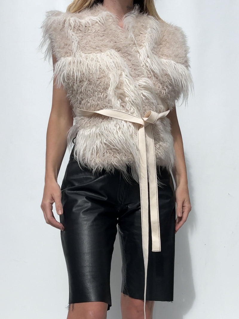 HELMUT LANG FAUX FUR VEST