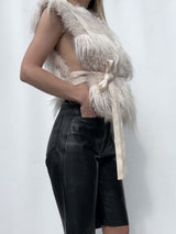 HELMUT LANG FAUX FUR VEST