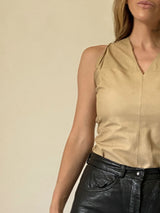 ANN DEMEULEMEESTER LEATHER TOP